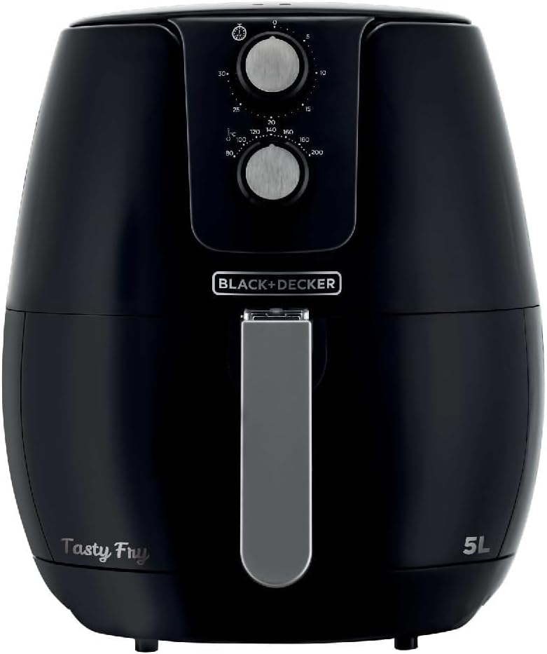 BLACK+DECKER Air Fryer Fritadeira Elétrica sem Óleo e Cesto Antiaderente com Capacidade de 5L, Modelo AFM5, 220V
