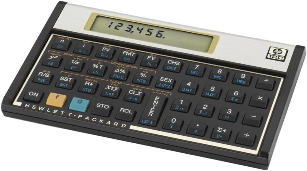 Calculadora Financeira HP 12C Gold - Display LCD Com mais de 120 Funções Sistema de entrada RPN (notação reserva Polonesa)