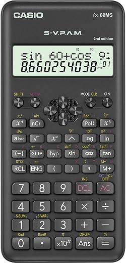 Calculadora Científica FX-82MS-2-S4-DH 240 Funções Preta Casio
