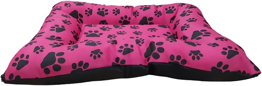 Colchonete Pet Macio Para Cachorro P-XG Caminha Cama Alta Durabilidade Lavável com Zíper Confortável (Preto, G - 70x60 cm)